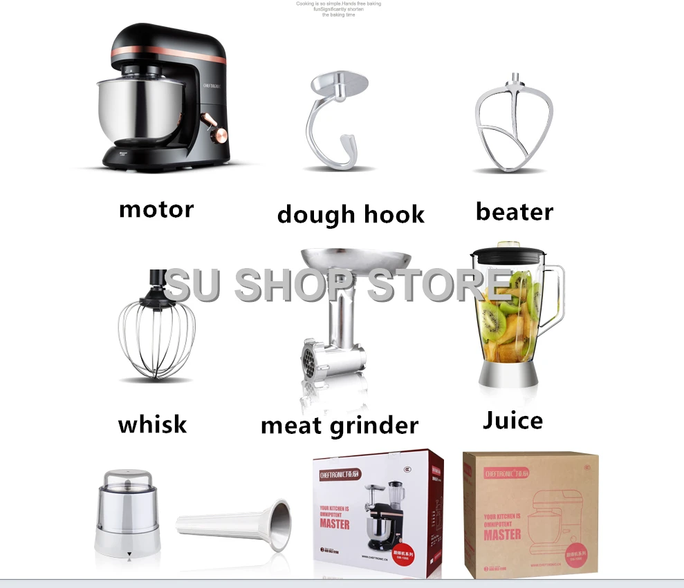 Миксер кухонный электрический шеф повара 5 л 1000 вт|kitchen stand mixer|stand mixermixer food |