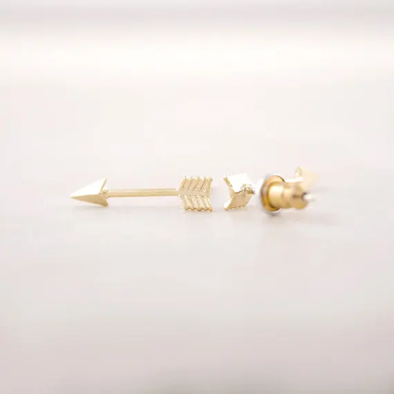 arrow 1 SMJEL Fashion Brushed Circle Karma Stud Earrings for Women Simple Round Geometric Small Ear brinco aros korean Style Jewelry - Окраска металла: arrow 1