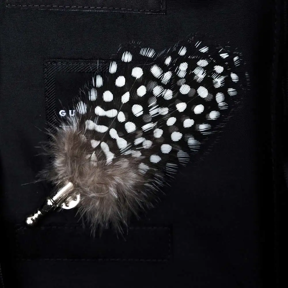 06 brooch GUSLESON, новинка, ручная работа, мужская кожаная и перьевая брошь для галстука-бабочки, предварительно завязанный Галстук-бабочка для свадебной вечеринки с подарочной коробкой - Цвет: 06 brooch