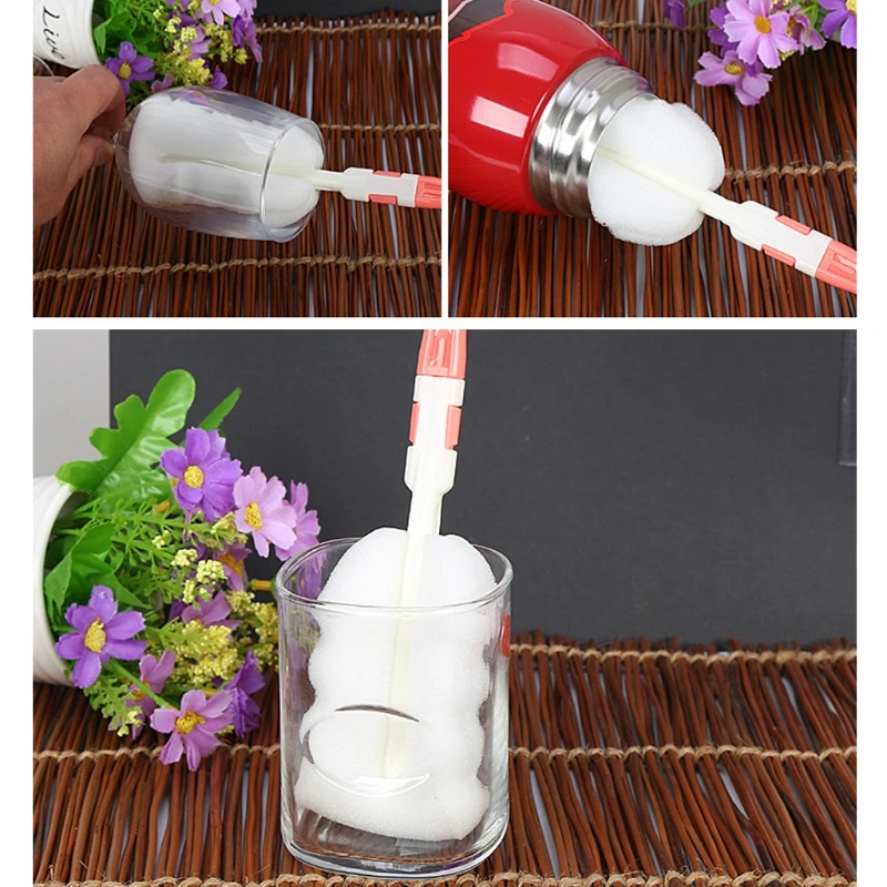 Щетка губка для чистки детских бутылочек с молоком|nipple brush|bottle feedingfeeding bottle brush |