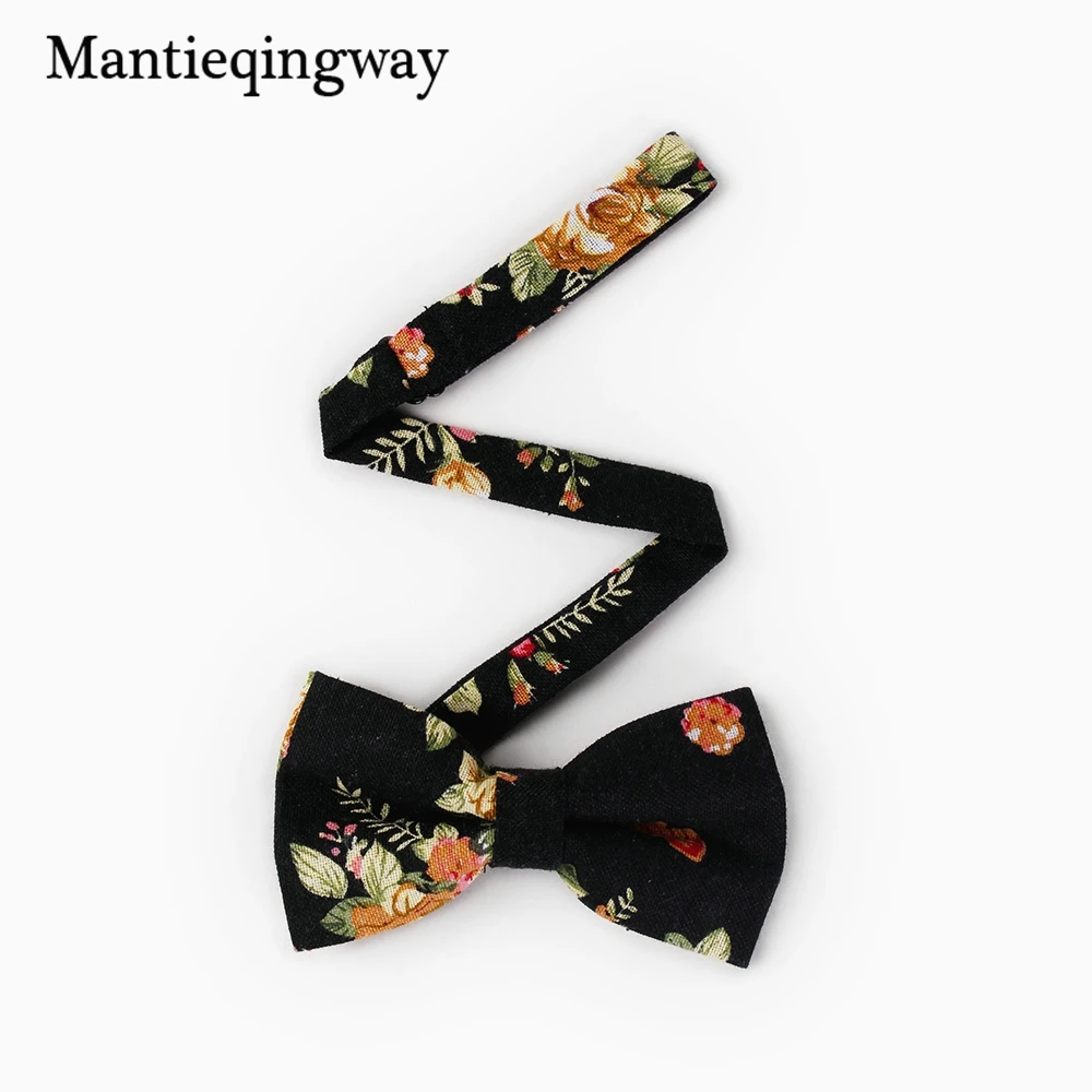 Mantieqingway мужской цветочный галстук бабочка с бантом Свадебный тонкий воротник