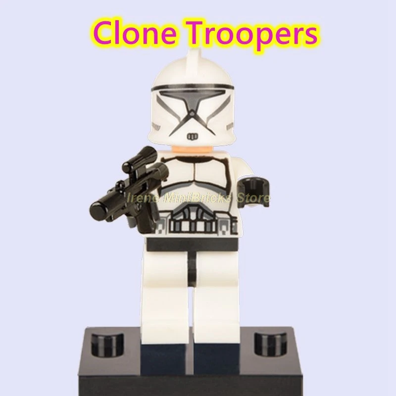 Clone Troopers Звездные войны, клон, штурмовик, Ewok Jabba Han Solo Leia, принцесса Дарт Вейдер, Звездные войны, игрушки для детей, строительные блоки, Звездные войны - Цвет: Clone Troopers