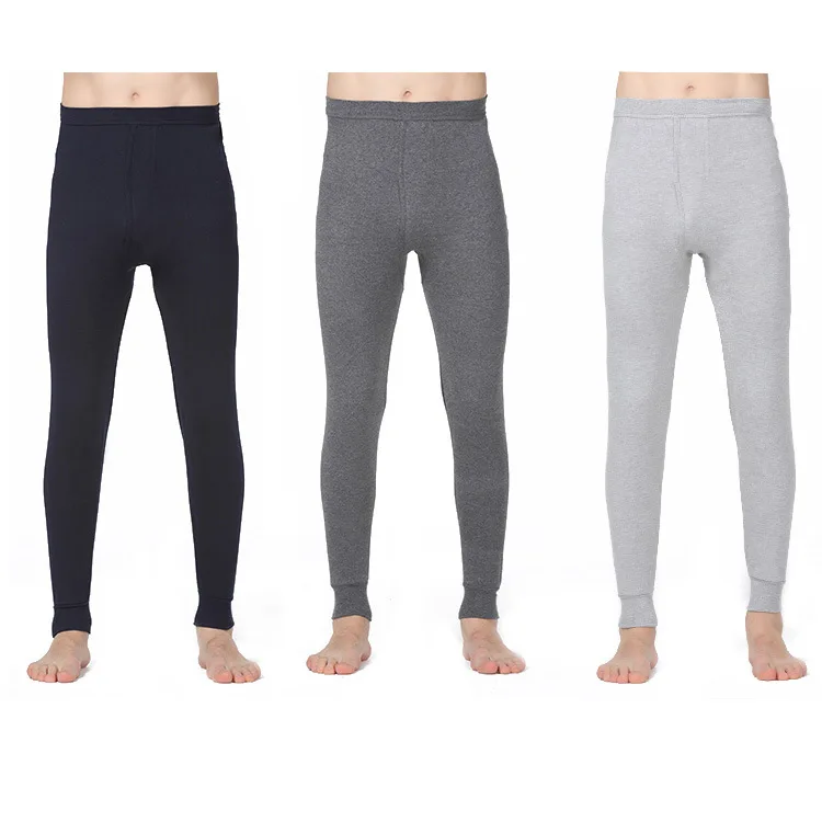 Осень зима 2018 сохраняющие тепло брюки Мужская внутренняя одежда из чистого