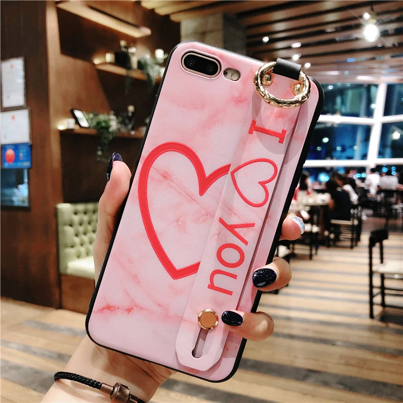 Для iPhone X Розовый Прекрасный Чехол+ пленка из закаленного стекла для iPhone 6 6 S 6splus 7 7plus 8 8 plus милый персиковый чехол