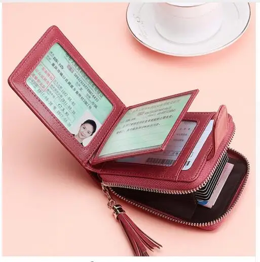 Фирменная Новинка Для женщин натуральная кожа кредитной держатель для карт Lady