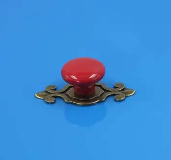

10 pcs / lot Kids Room Drawer Knobs and Handles Ceramic Handles Furniture Handles Red Color