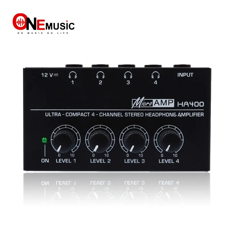 Черный цвет слоновой кости ультра 4 канала стерео наушники HA400 усилитель Microamp с