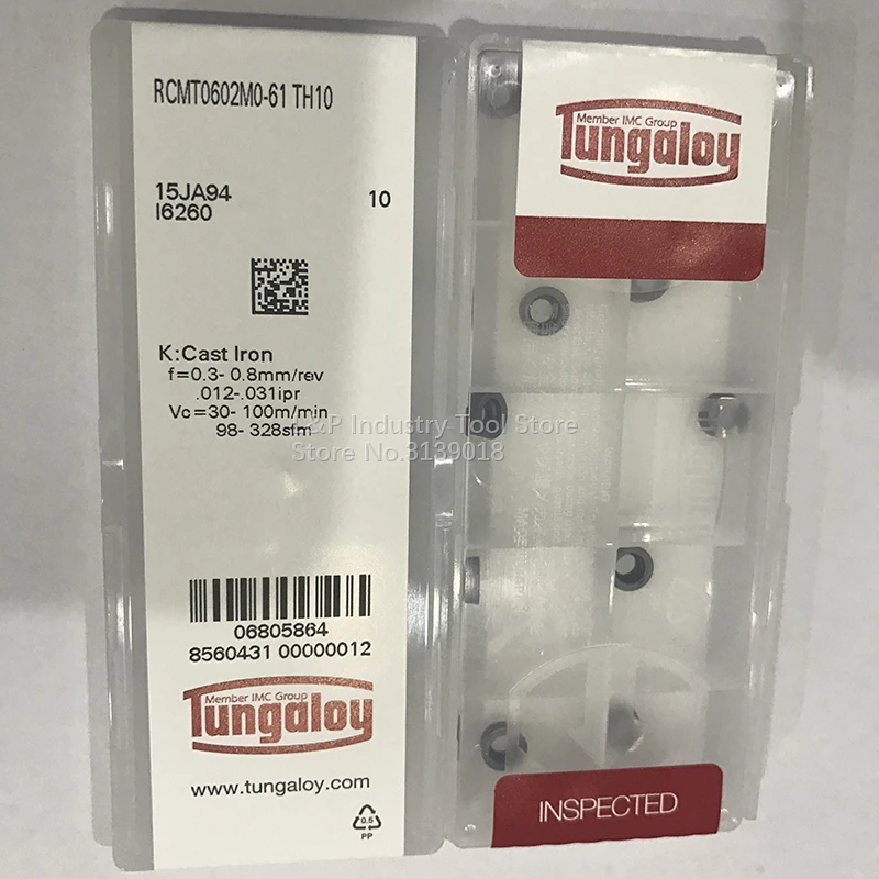 Новые оригинальные Tungaloy вставки карбида RCMT0602MO-61 TH10 R3 фрезерный станок с ЧПУ