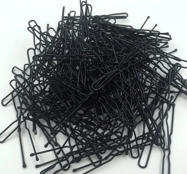 Черные металлические шпильки для укладки волос тонкие u-образные заколки набор