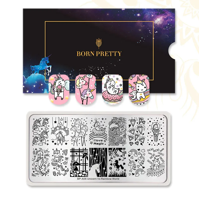 BP-A06 BORN PRETTY ногтей штамповки пластины 12*6 см Животные цветок растения шаблон дизайн ногтей штамп шаблон Лето нержавеющая сталь пластины - Цвет: BP-A06