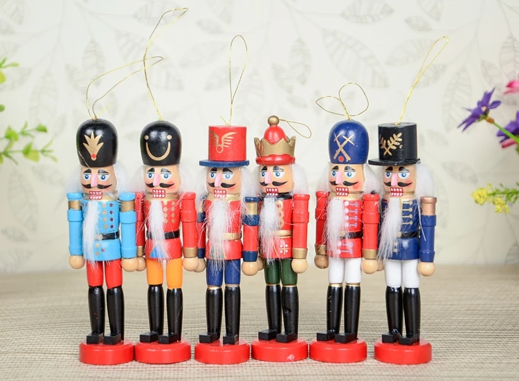 Новинка 6 шт. 1 комплект 12 см в высоту Рождественский праздничный гайковёр солдат
