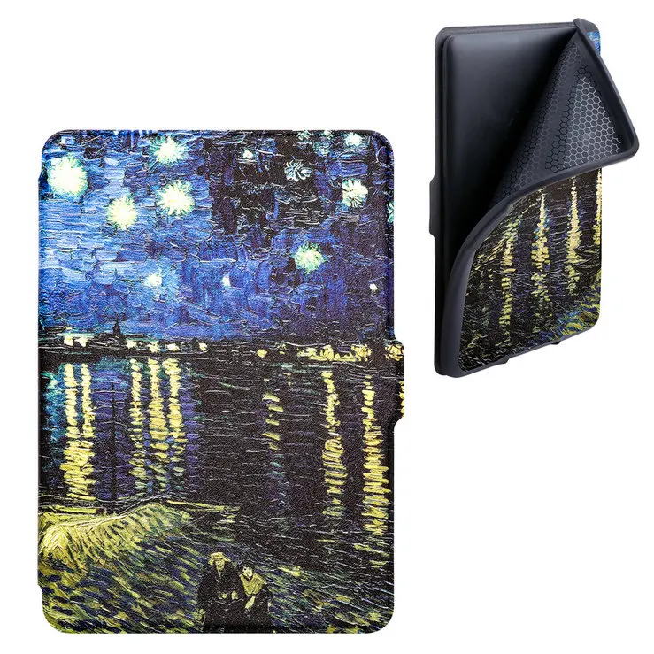 Nile ТПУ чехол для Amazon Kindle Paperwhite 1/2/3 Smart Cover живопись для чтения электронных книг чехол для Kindle Paperwhite 1/2/3 с автоматическим включением/Sleep(Пробуждение/спящий режим - Цвет: Nile