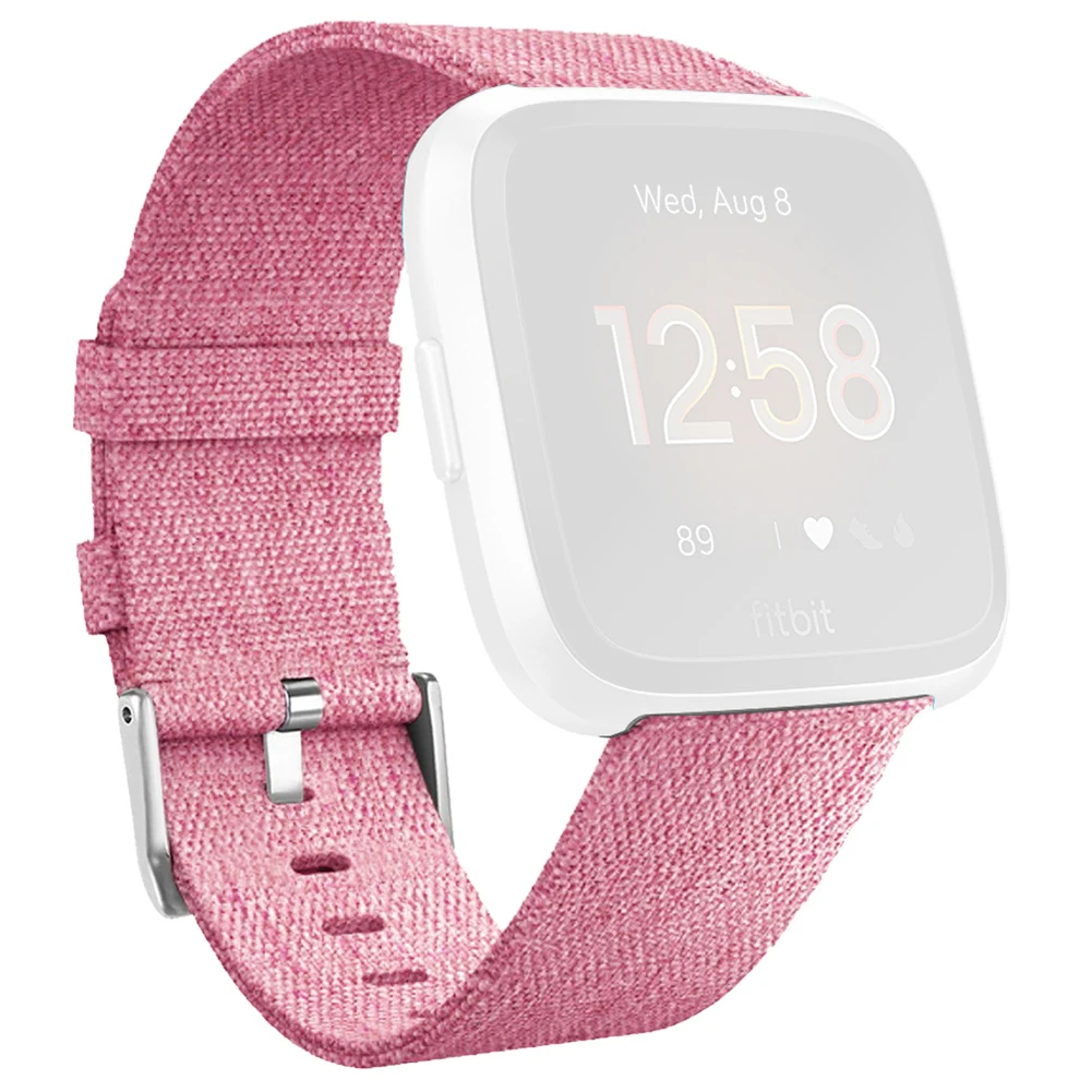 Премиум Холст Замена спортивные часы-браслет ремешок для Fitbit Versa Lite браслет 8 цветов