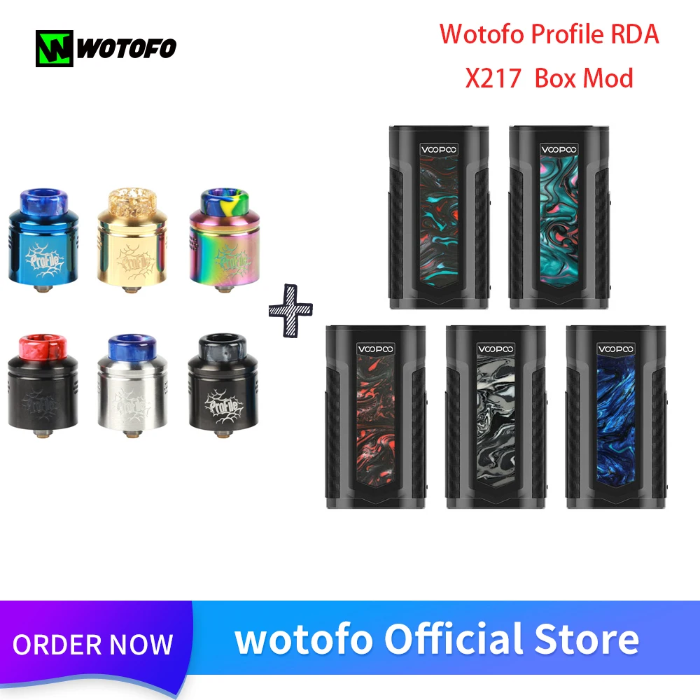 2019 оригинальный Wotofo профиль RDA электронные сигареты Vape танк с X217 Mod поле подходит