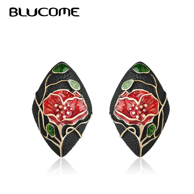 Blucome классический стиль 2018 новые розовые французские крючки Красные Серьги