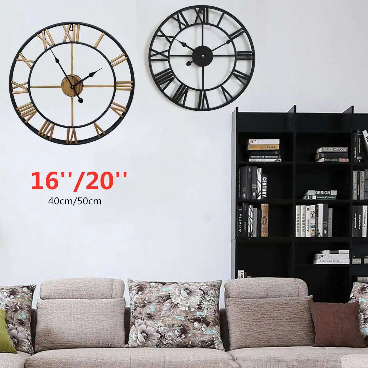 3D Круглые ретро римские немые настенные часы, современные круглые Настенные часы на батарейках 40 см 47 см, настенные часы с подвеской Numerique, домашний декор
