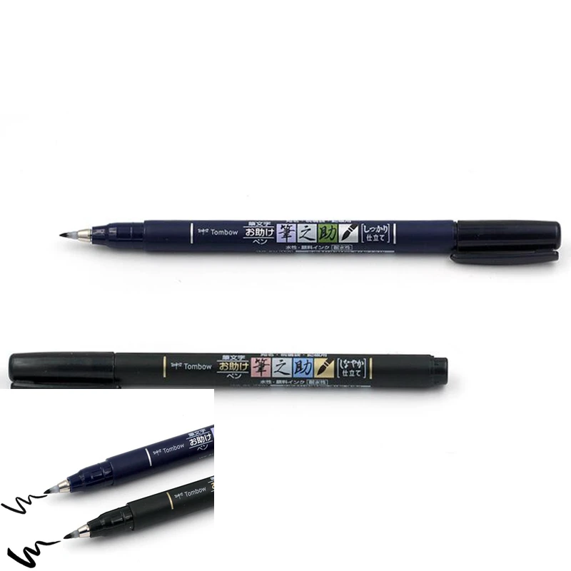 1 шт. Tombow ручка-кисть для каллиграфии практика каллиграфии маркер ручка с надписью мягкий почерк школьные офисные принадлежности канцелярские принадлежности