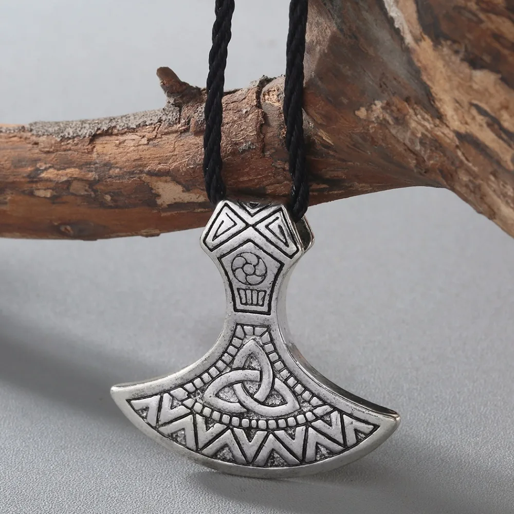 Kinitial молоток Тора топор ювелирные изделия Valknut Odin символ норвежского ожерелья s