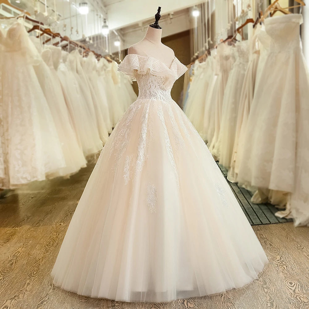 SL 6037 свадебное платье с открытыми плечами Vestido De Noiva 2019 размера плюс открытой