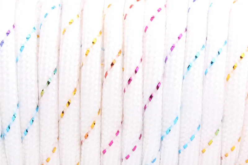 white colorful Радужный Паракорд 550 Паракорд парашютный шнур веревка Mil Spec type III 7Strand 100FT оборудование для альпинизма кемпинга выживания - Цвет: white colorful