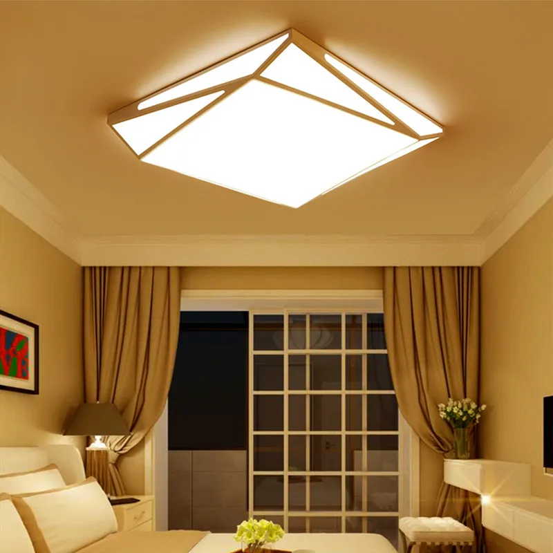 Modern LED ceiling lights simple home deco fixtures Bedroom dining living room iron black white ceiling lamp