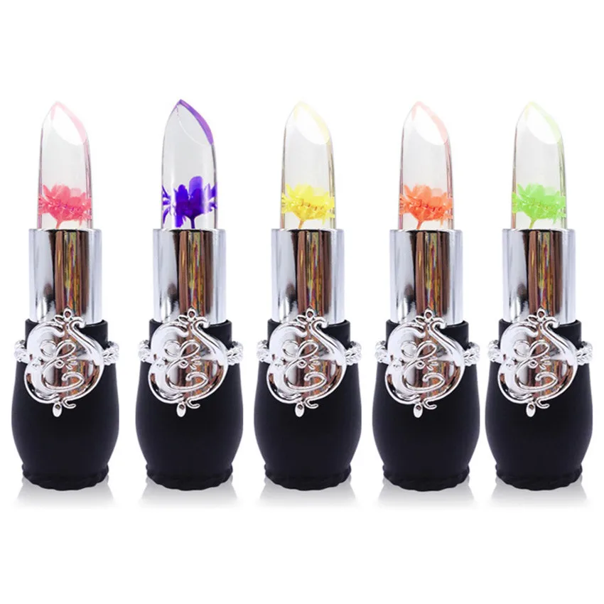 LipsticK Set Sexy Long-lasting Beauty Bright Flower Crystal Jelly Lipstick Magic Temperature Change Color Lip Balm Makeup G605 |