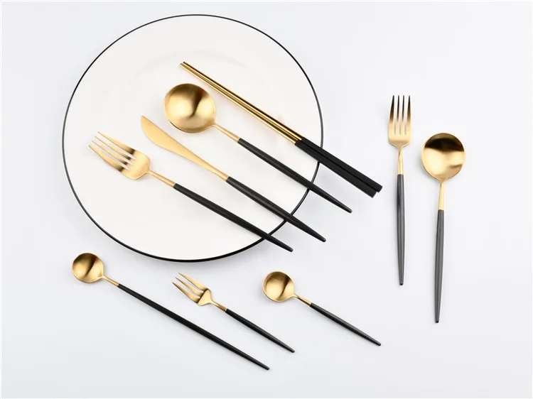 1 шт. вилка и ложка из нержавеющей стали|Столовые сервизы| |