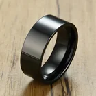 Кольцо NEWBUY мужское из нержавеющей стали, классическое модное вечернее Ювелирное Украшение черного цвета, свадебные кольца
