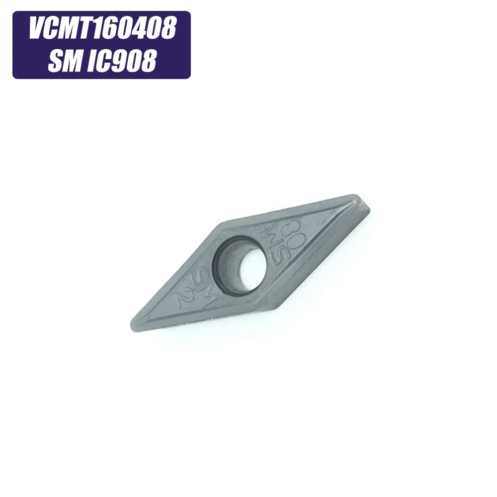 10 шт. VCMT160408 SM IC908 Ferramentas de Torneamento Externo VCMT 160408 Ferramenta corte pastilha Metal Duro Torno|Токарный
