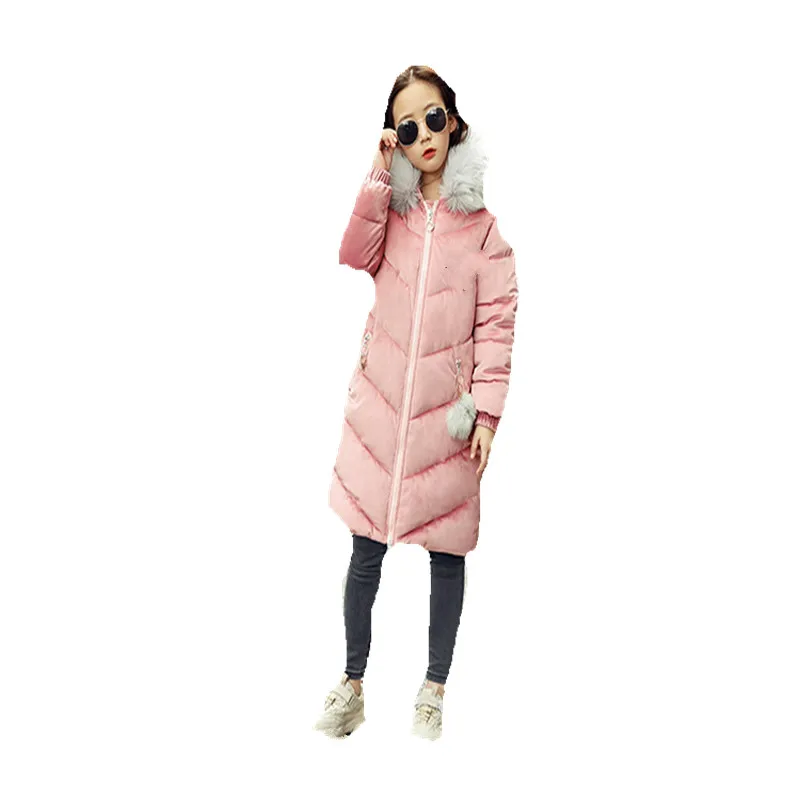 New Winter Winter Coat  Girl Sweet  Lovely Princess Big Hair Collar Hood  Thickened  Warm Down Jacket