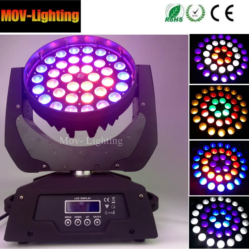 4 шт. хит продаж 36x18 6в1 Led Zoom Dmx сценическое Dj освещение|Эффект освещения сцены| |