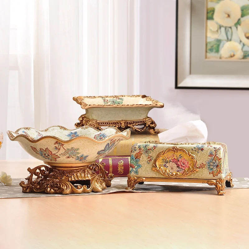 Роскошное украшение для гостиной в европейском стиле набор керамических тарелок