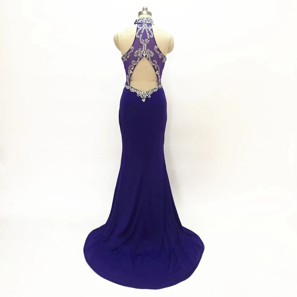 Кристальное Бисероплетение Иллюзия Русалка Длинные Выпускные платья 2020 Высокая