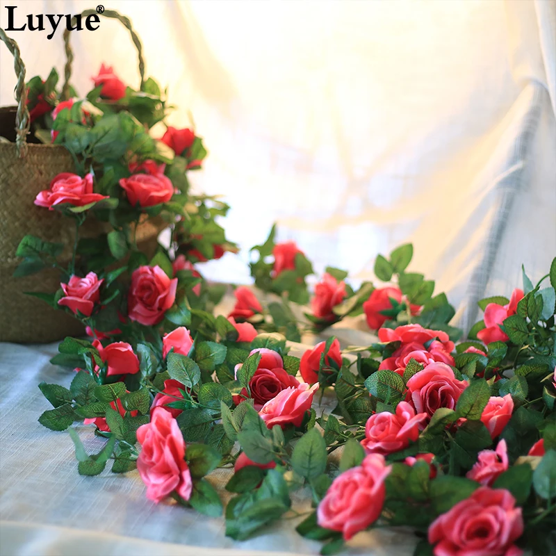 Венок из ротанга Luyue искусственный цветок с головками 2 24 м 16 цветов | Дом и сад