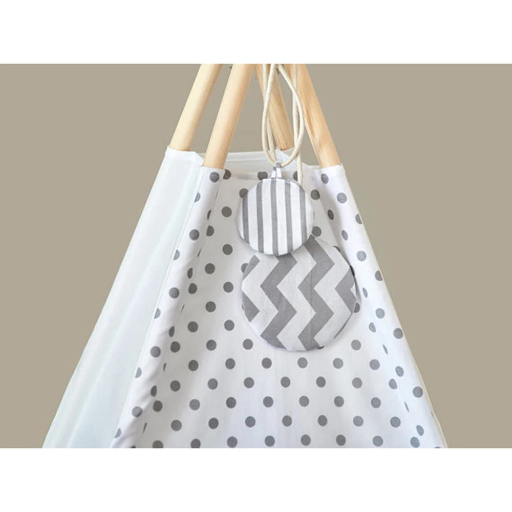 Детский шатер с серым дизайном игрушечный домик для малышей Детские игровые шатры из хлопка Домик для игровых кукол Типи.