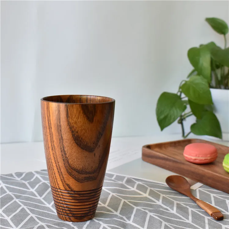

MagiDeal Wooden Cup Barrel Shape Coffee Tea Beer Juice Milk Drink 5pcs