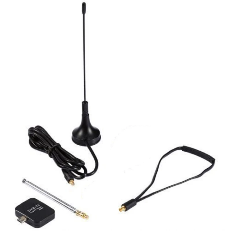 Для Android 1 шт. Высокое разрешение DVB-T2 Micro USB ключ цифровой HD ТВ-тюнер приемник с 2 антеннами поддерживает DVB-T/T2 Mayitr