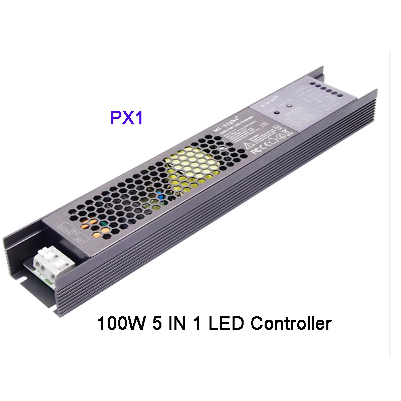 PX1 Miboxer 100 Вт 5 в 1 светодиодный контроллер 2,4 г RF/APP/alexa Голосовое управление встроенный драйвер управления Лер для DC24V Светодиодный светильник