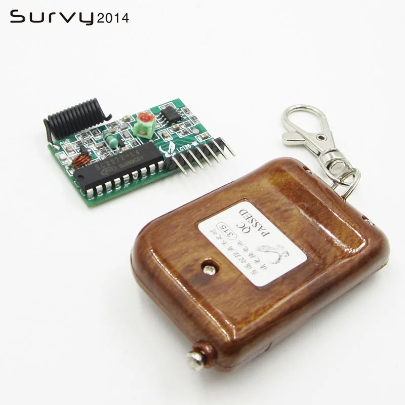 1set IC 2262/2272 4 Channel 315Mhz Key Wireless Remote Control Kits Receiver module For arduino | Электронные компоненты и