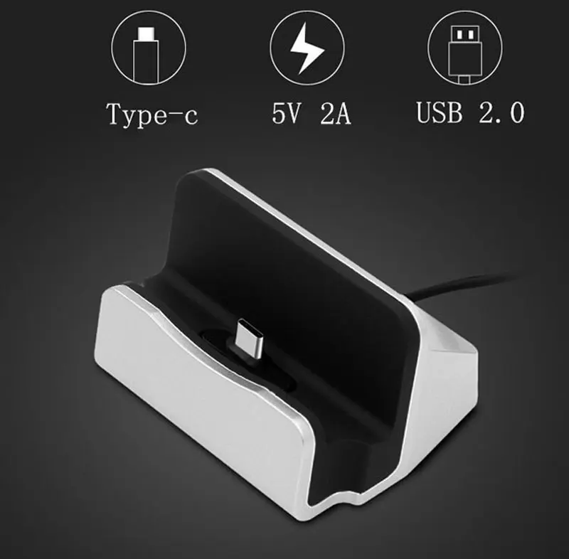 Настольная зарядная док станция с USB кабелем типа C для Sony Xperia XZs Dual / XZ Premium