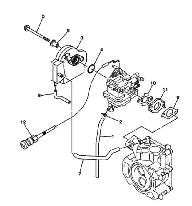 Starter Cable Assy F2.6-04070200 / Choke handle assy for Parsun HDX F2.6 Outboard Motors NO.12 | Engines &amp Components