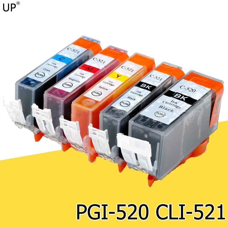 PGI-520 с чипом совместимый чернильный картридж для принтера Canon MP630 MP640/MP980 MP990 MX860/MX870