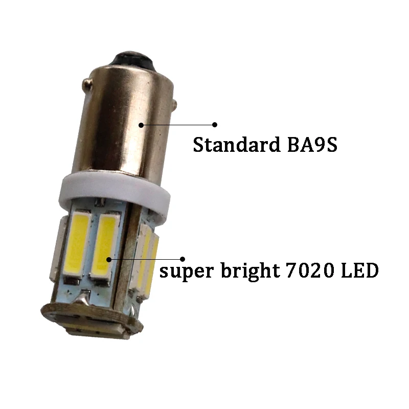 10 шт. Лидер продаж BA9S 434 T4W LED 7020 SMD H6W автомобильные интерьерные огни для чтения