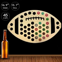 american football beer cap map rugby ball wooden cap trap wine cap holder cap collection wall art display map wine lovers gift