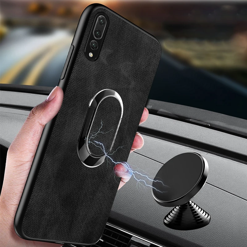 Чехол для телефона для huawei P10 P20 Коврики 9 10 Pro Чехол Ткань кронштейн заднюю крышку для P20 Lite Honor 8X10 9 V9 чехол