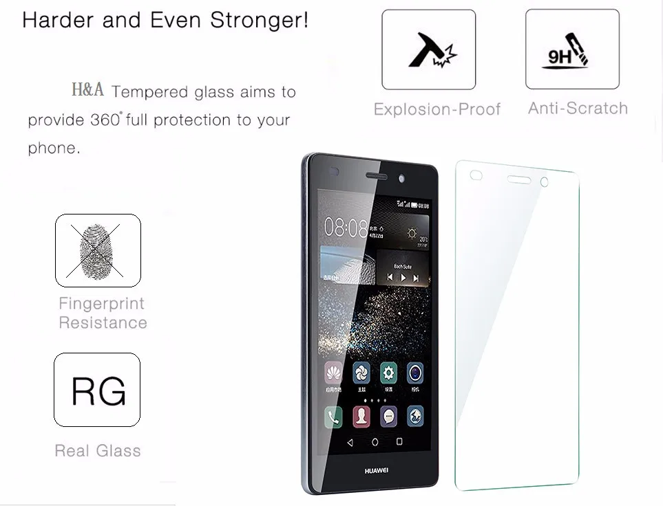 0 26 мм Ультра тонкое закаленное стекло для Huawei P8 lite 2015 взрывозащищенное Защитное