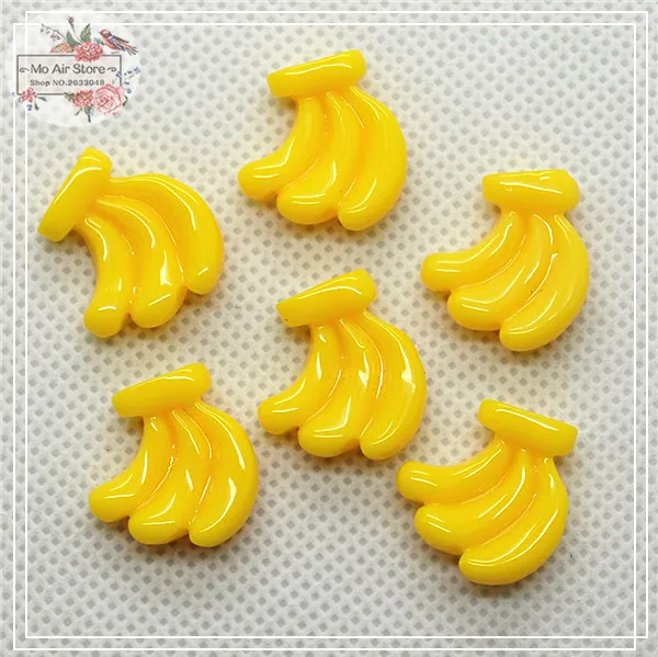 50 шт. 17 мм бананов резиновые головистой формы кабошон миниатюрный Еда