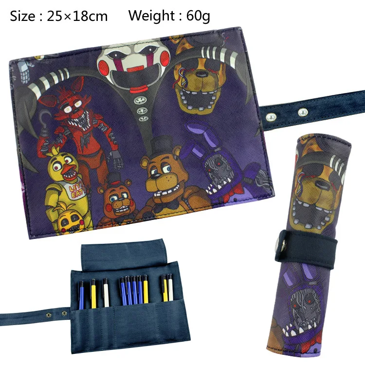 Тканевый чехол-карандаш Five Nights at Freddy's Freddy Bonnie, женская косметичка на молнии, Мультяшные канцелярские сумки