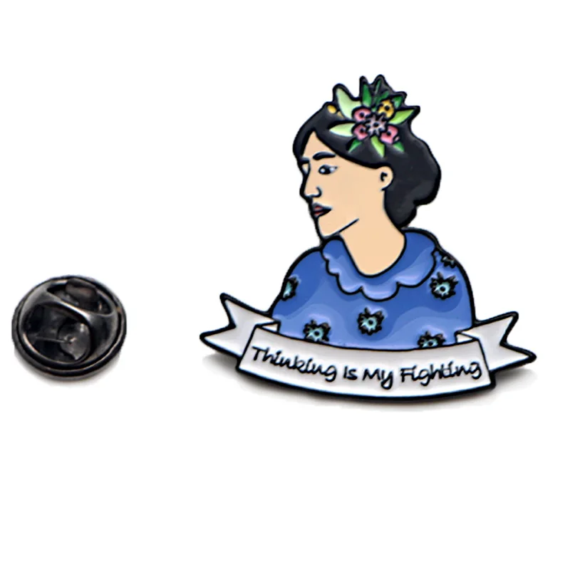 V276 Virginia Woolf Thinking Is My Fighting металлические эмалированные булавки и броши модные нагрудные булавки рюкзак сумки значок коллекция