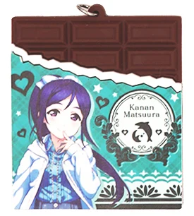 Love Live Lovelive Sunshine Aqours Anime Yoshiko Hanamaru You Dia Ruby Riko Kanan Mari Valentine Chocolate Strap Rubber Keychain - Цвет: 7 Matsuura Kanan